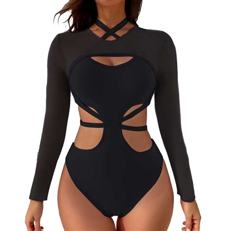 Caivo Womens Solid Color Blouse Bikini Suit Strap Swimsuit Sexy Swimsuit Suit Resort Beachwear