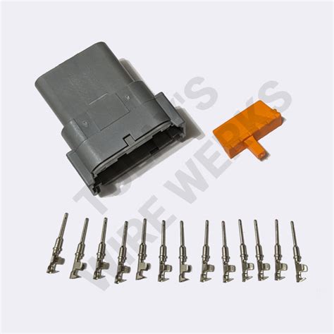 Deutsch Dtm 12 Pin Gray Sealed Receptacle Connector Kit Tulays Wire