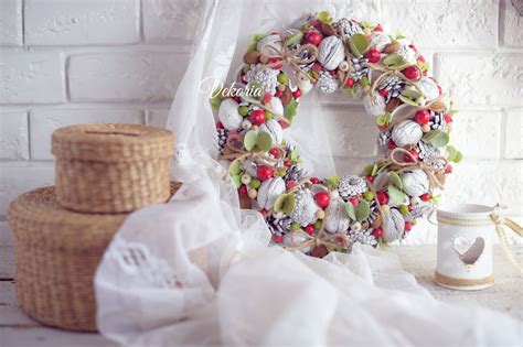 Венок "Ягодная нежность" - Vekoria. Handmade decor for home