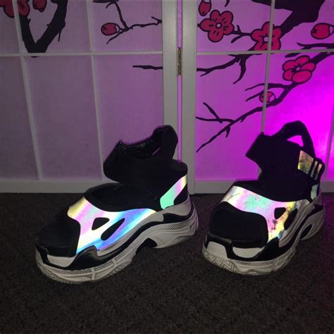 Gloving Rave Platforms Super Sick Rave Platform Depop