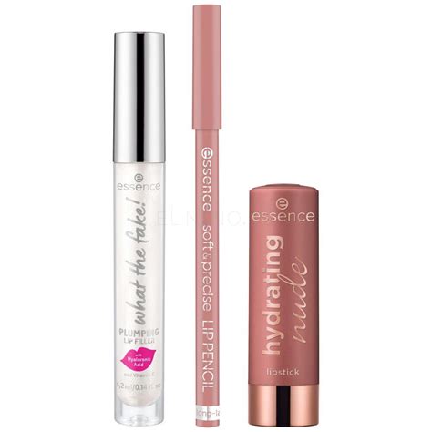 Essence The Nude Lip Set Dárková kazeta rtěnka Hydrating Nude Lipstick g Heavenly
