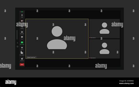 Template Video Conference User Interface Application For Calls Zoom