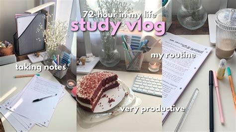 72 HOUR Study Vlog Productive Days Lots Of Studying What I Eat