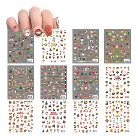 Joyería Navideña Pegatinas De Uñas Pegatinas De Arte 12 Pcs Meses sin