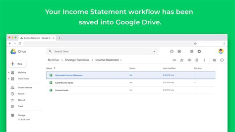 Income Statement Template in Google Sheets - Sheetgo