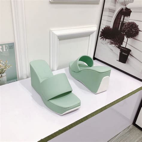 Mua Dép xuồng cao cm bản ngang đế phối màu siêu Hot chất mềm nhẹ đi êm hàng chuẩn loại siêu