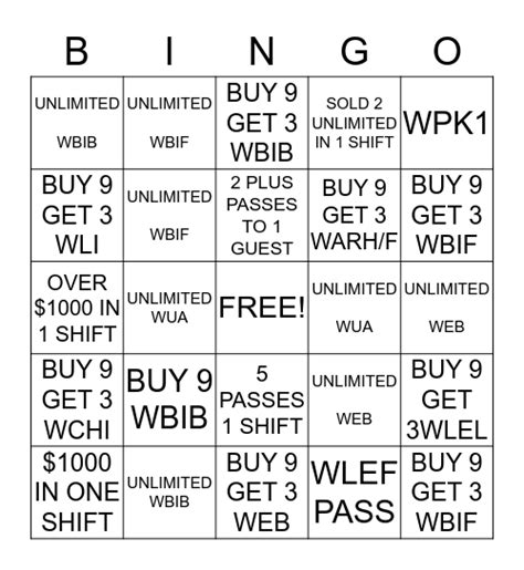 Ewc Brick Bingo Card
