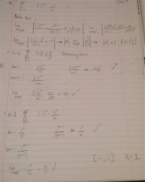 calculus - Interval of convergence of a power series, with a check for