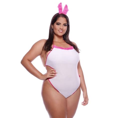 Fantasia Sensual Coelha Plus Size Lingerie Sexy Shopee Brasil