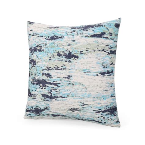 Gdf Studio Christina Modern Fabric Throw Pillow Cover Teal And
