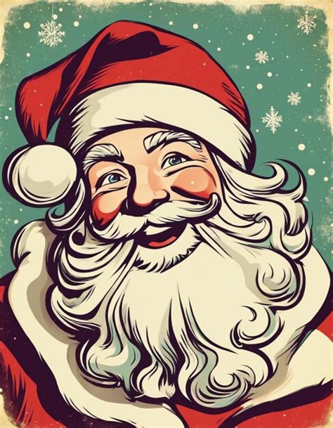 Premium Photo | Retro Cheerful Santa Santa Christmas Vintage