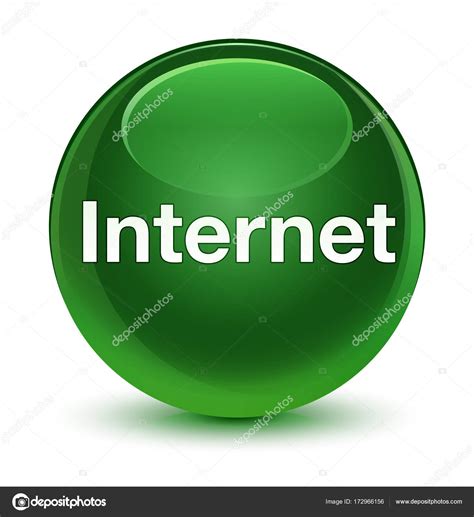 internet glassy soft green  button stock photo  frdesign