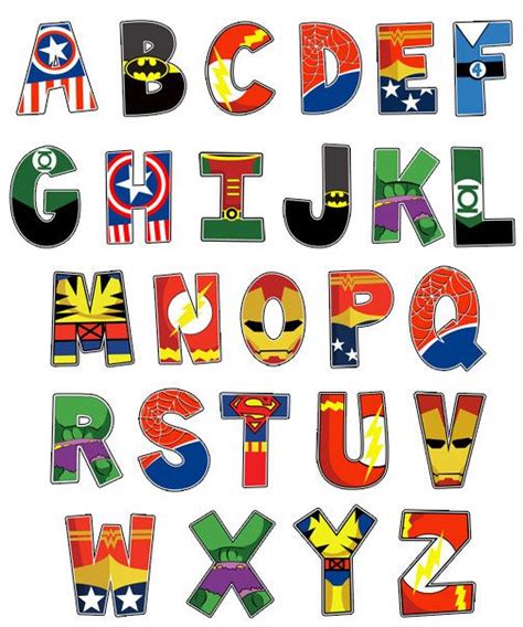 Super Heroi Com A Letra I - Superhero Alphabet poster 16x20 and letter pack- Digital File ...
