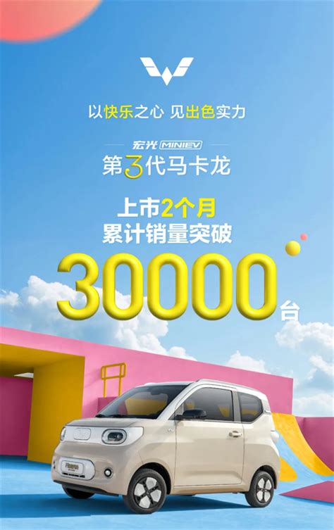 五菱宏光 Miniev 第三代马卡龙销量突破3万台太平洋号