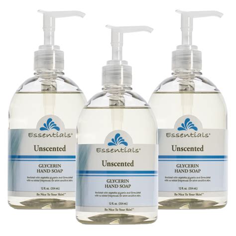 Essentials by Clearly Natural Glycerin Liquid Hand Soap, Unscented, 12-Fluid Ounce, Pack of 3 ...