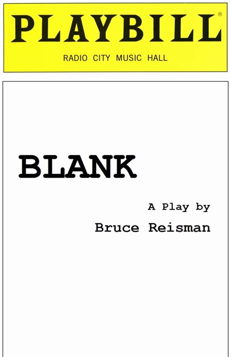 Playbill Template Free Peterainsworth