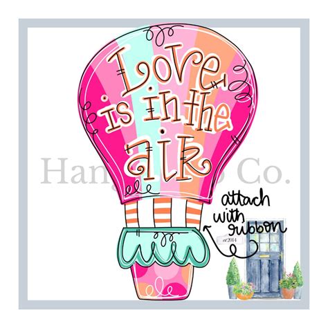 Valentines Hot Air Balloon Template Etsy