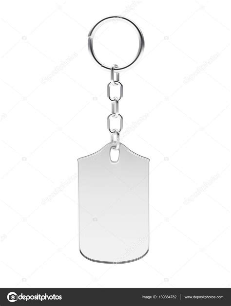 blank silver key chain  white stock photo  rashevskiyyandexru