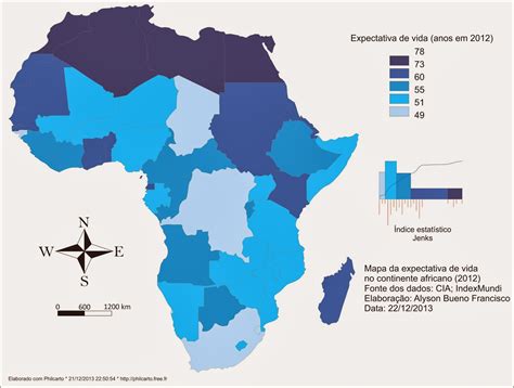 Expectativa De Vida Na Africa - Cartografar: África: indicadores e mapa de um continente marcado pelo ...