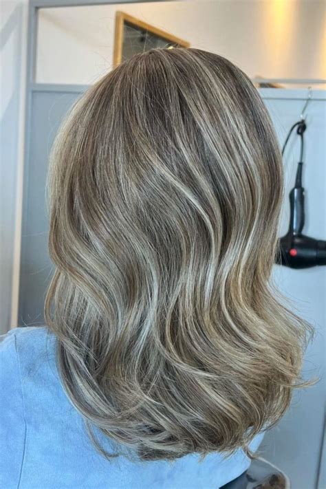 Grey Blending Highlights Brunette Stylish Hair Ideas