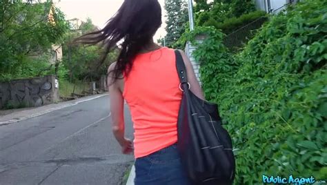 Publicagent Lola Black Slim Nymphs Public Train Track Fuck Cumshot Swallow