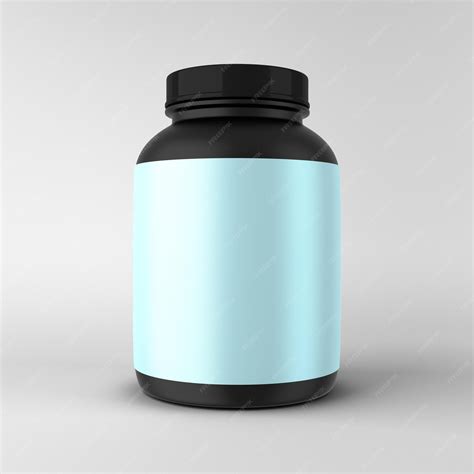 premium photo protein powder front side  white background