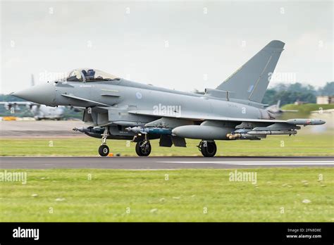 A Eurofighter Typhoon canard delta wing fighter jet of the Royal Air ...