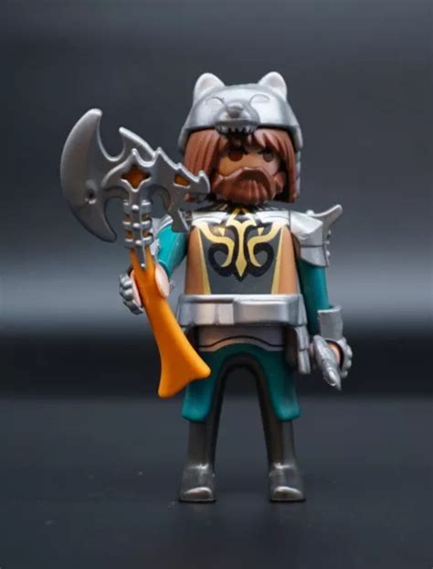 Figurine Playmobil Homme Barbare Barbe Viking Guerrier Viking Moyen Ge