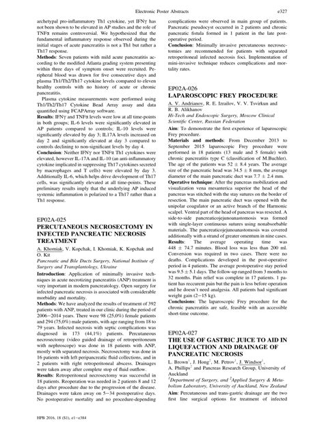 Pdf Laparoscopic Frey Procedure