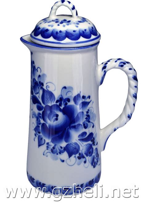 Кувшин с крышкой "Ретро" | Гжель