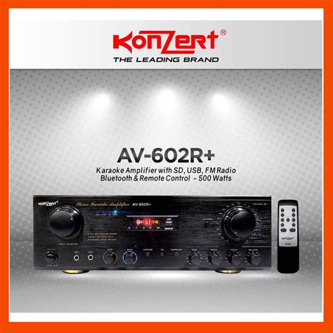 ORIGINAL Konzert Amplifier AV-602R+ / AV 602 (Black) 500Wx2 (tested ...