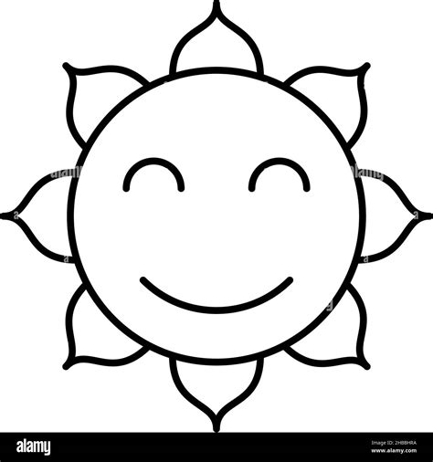 sun smile drawing vector  res stock photography  images alamy