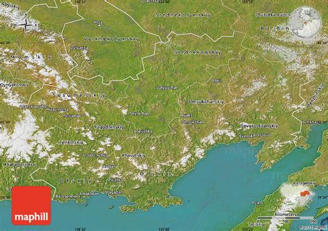 satellite map  magadan oblast