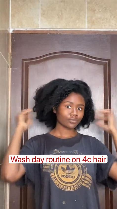 Wash Day Routine On 4c Hair Natural Hair Styles Natural Hair