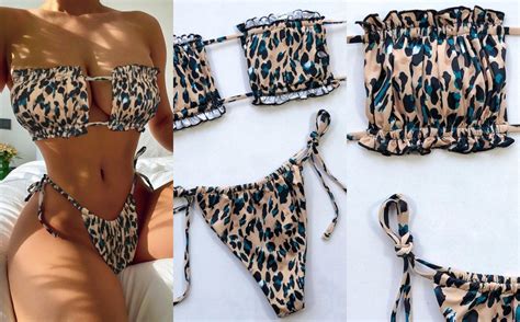 3F1B23 P13 SHEIN KOMPLET BIKINI W PANTERKĘ M 13699133520 oficjalne archiwum Allegro