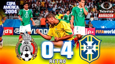 BRASIL acaba con el SUEÑO MEXICANO Copa América 2004 Cuartos de