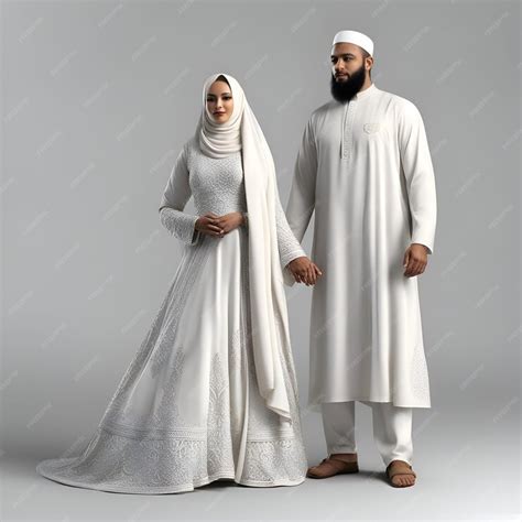 premium photo arabic couple  traditional clothes muslim man