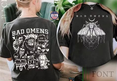 Bad Omens 2023 Tour T Shirt Concrete Forever Band Reaper Jungle Tee Hot