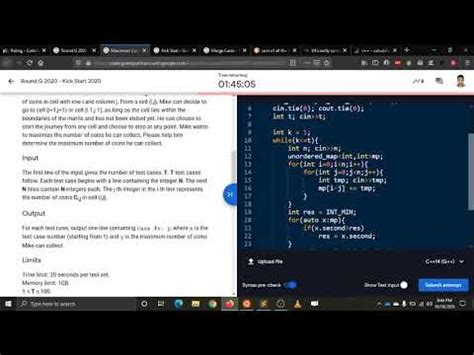Google Kickstart Round G Maximum Coins Problem B Live Recorded