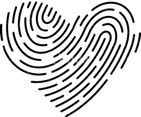 Heart Fingerprint Heart Shapes Fingerprint Shapes