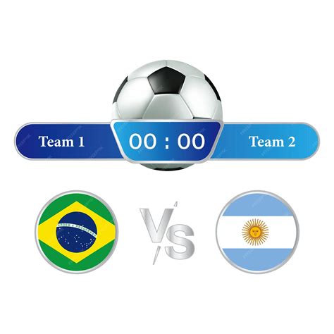 Sombra de color azul y pelota de fútbol Tabla de puntuación deportiva