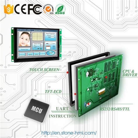 STONE TFT LCD Display Module With Program Touch Screen UART