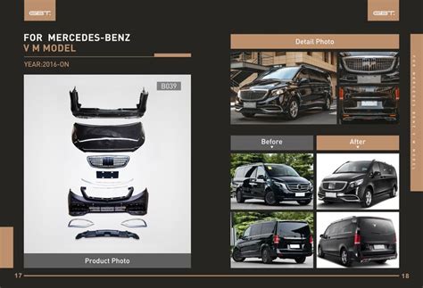 GBT BODY KIT FOR MERCEDES BENZ V CLASS MODEL