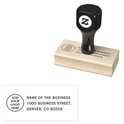 corporate professional business company logo text rubber stamp zazzle
