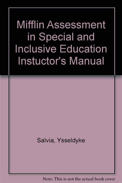 Mifflin Assessment in Special and Inclusive Education Instuctor's