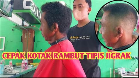 Tutorial Potong Rambut Pria Cepak Kotak Flat Top Rambut Tipis Jigrak