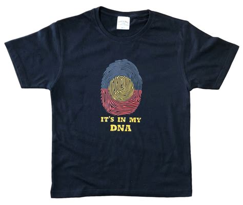 Aboriginal Flag In My Dna Childrens T Shirt Black Indigenous T