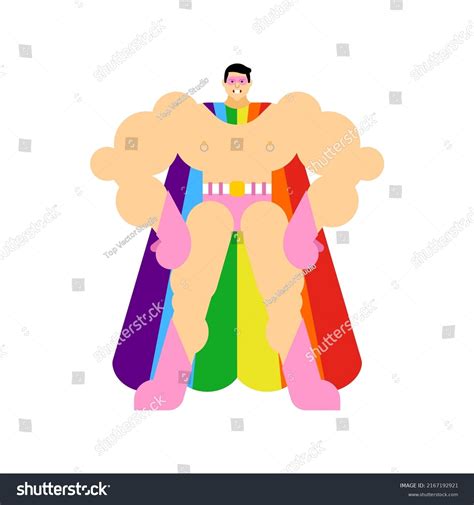 Superhero Gay Cartoon Isolated Super Lgbt Stock Vector Royalty Free