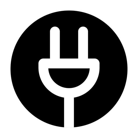 Round Power Outlet Icon Outlet Plug Vector 26381072 Vector Art At