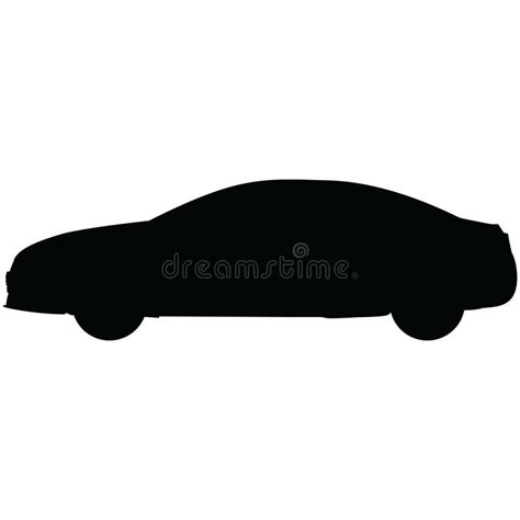 car sedan silhouette  profile isolated stock vector illustration